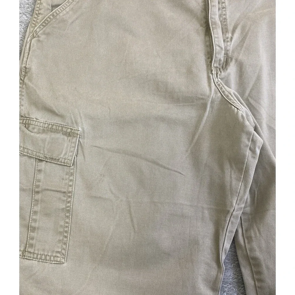 Wrangler Cargo Pants Men Beige Measures 35x32.5 No Sizing Baggy Grunge Workwear